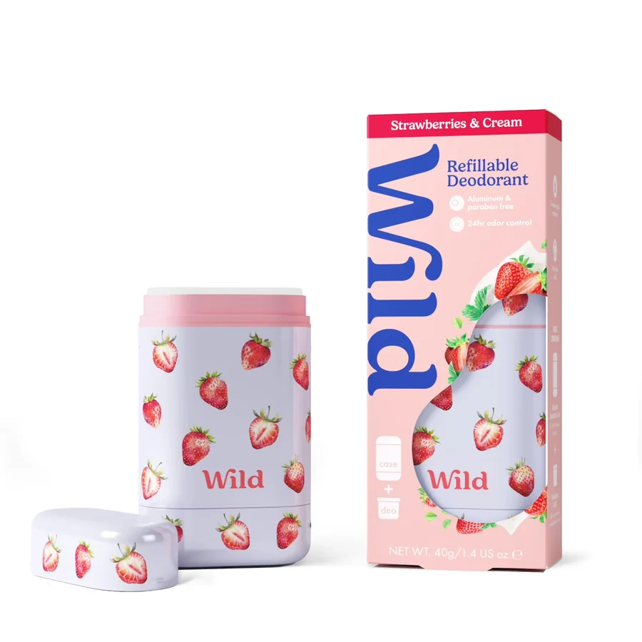 Wild Refillable Deodorant Strawberries & Cream 40g